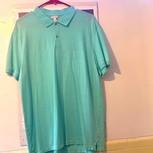 Calvin Klein 2 button ss polo shirt. Size large 100% cotton